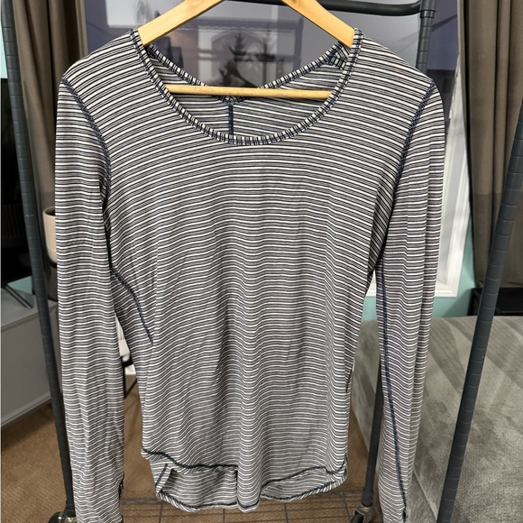 lululemon athletica Tops - lululemon athletica Navy and White Striped Love Long Sleeve